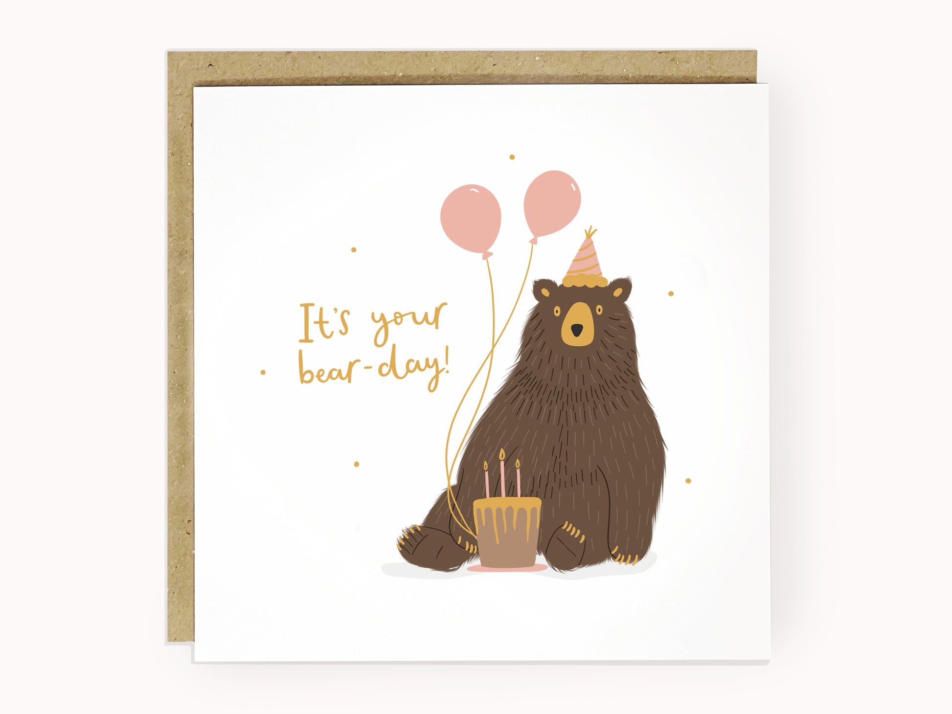 It's Your Bear-Day funny pun Birthday Card