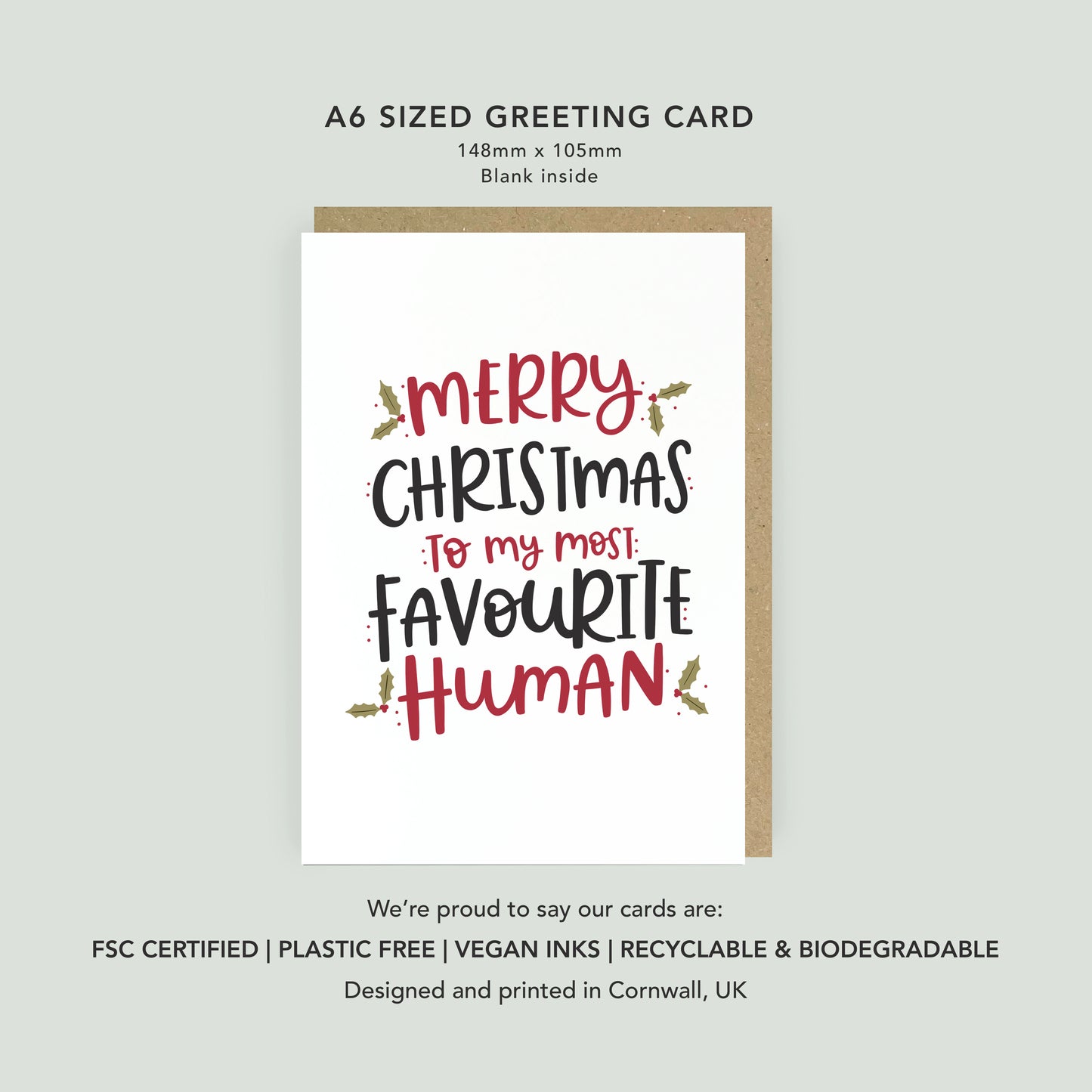 Favourite Human Christmas Card