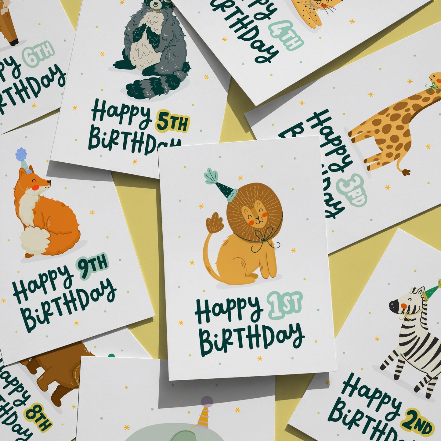 Safari Lion 1st Birthday Card