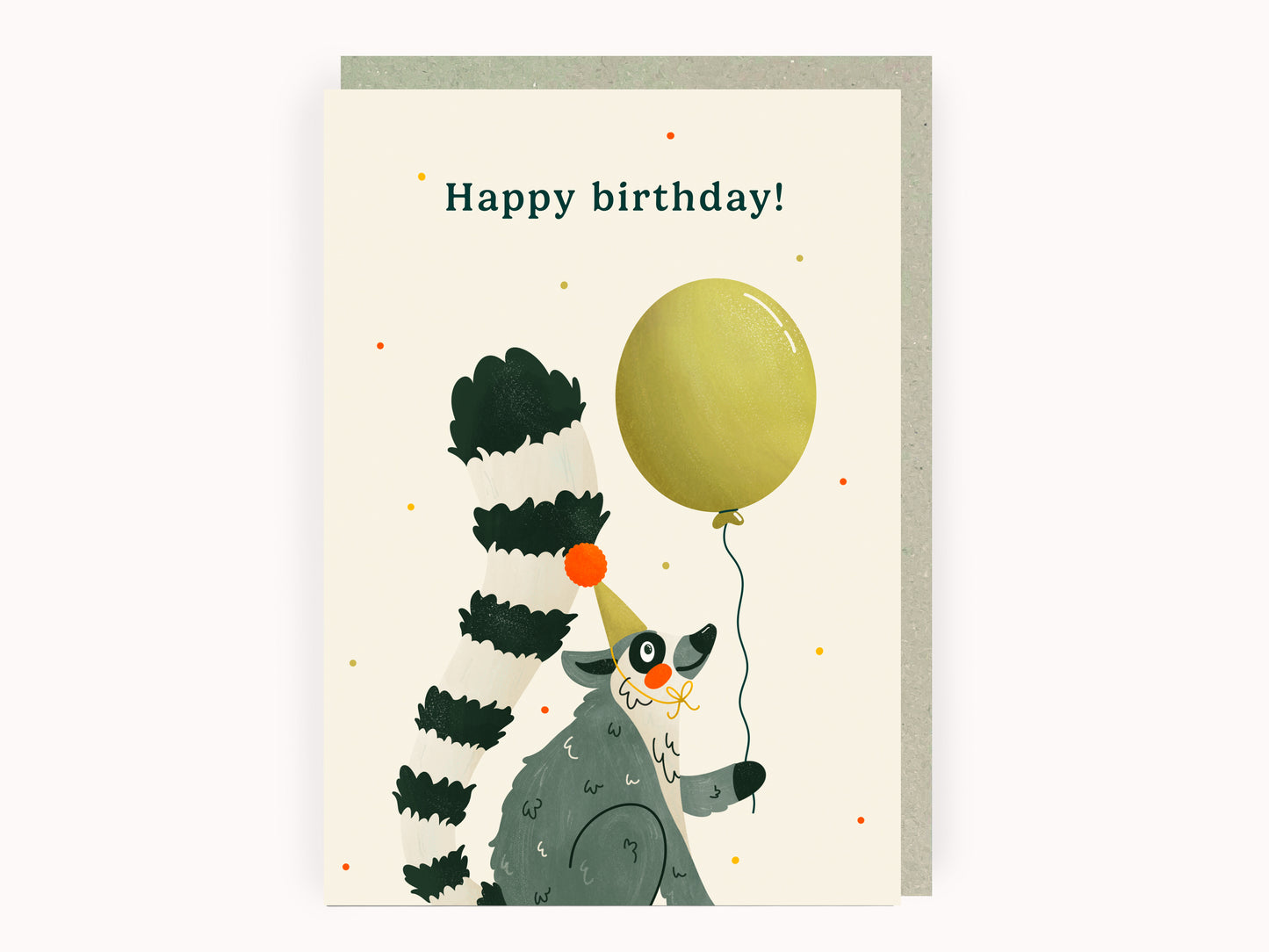 Happy Birthday Lemur Birthday Card