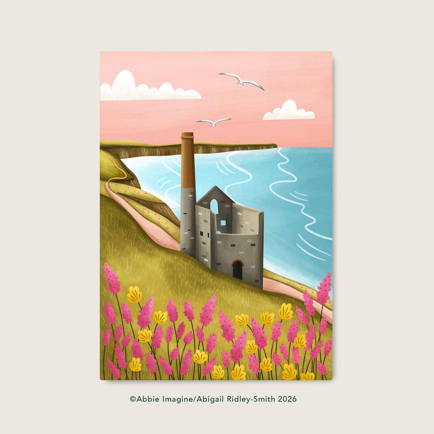 Wheal Coates Illustrated Print