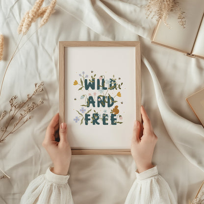 Wild and free kids wall art by Abbie Imagine
