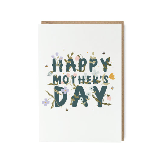 Floral happy mother's day card for mum or nan by Abbie Imagine