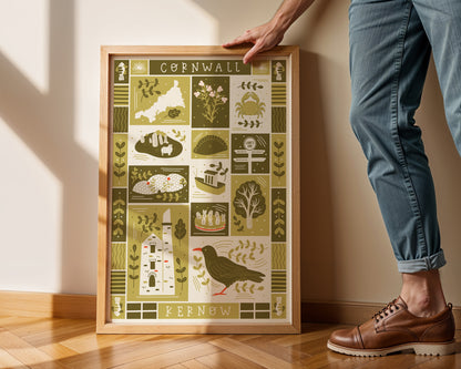 Cornwall Illustrated Print