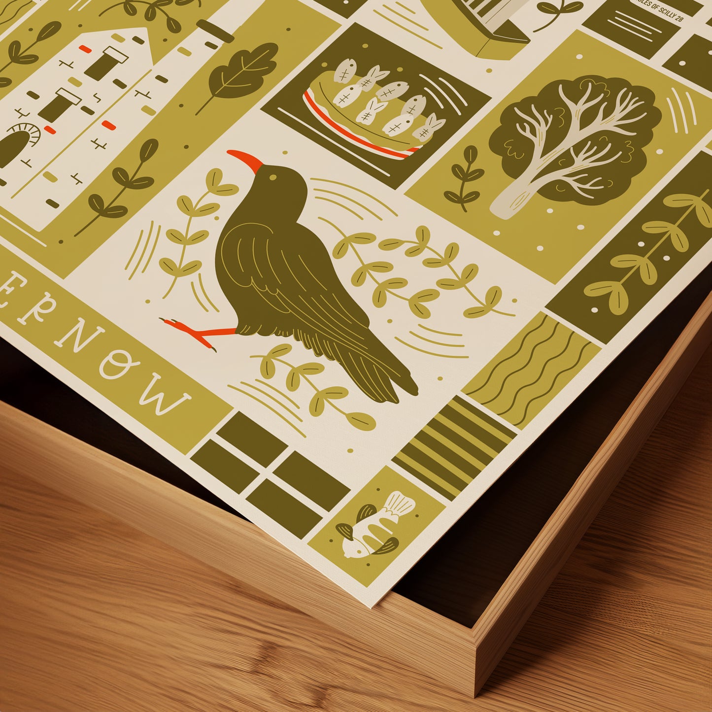 Cornwall Illustrated Print
