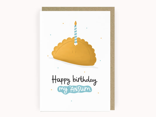 Happy birthday my 'ansum pasty birthday card by Abbie Imagine