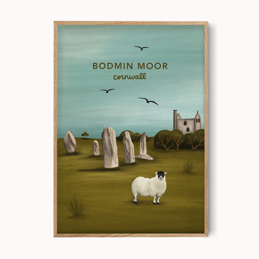 Bodmin Moor Illustrated Print