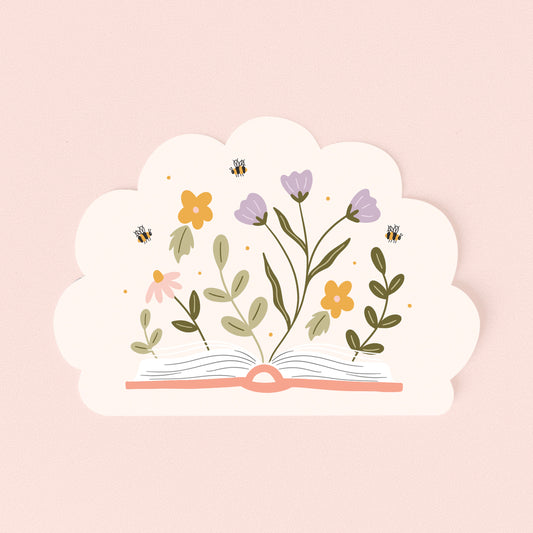 Bees and Flowers Book Sticker