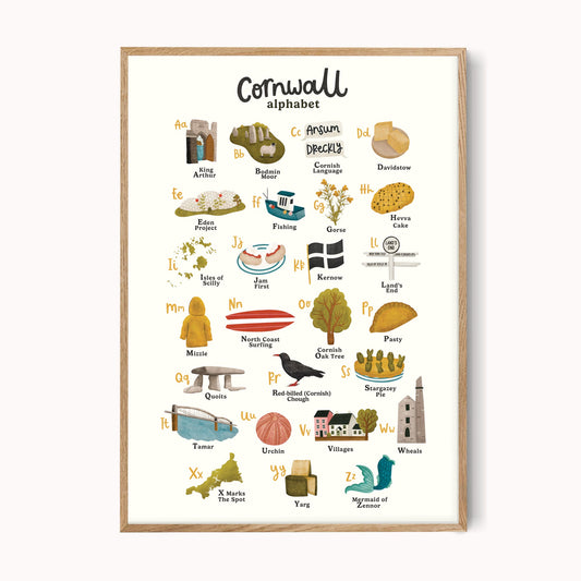 Cornwall A-Z Print