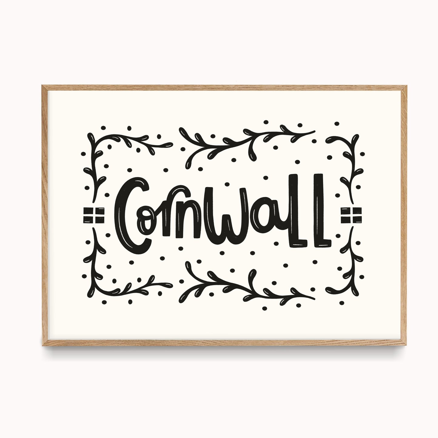 Cornwall Typography Art Print