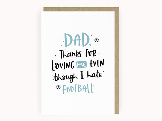 Funny football father's day card by Abbie Imagine