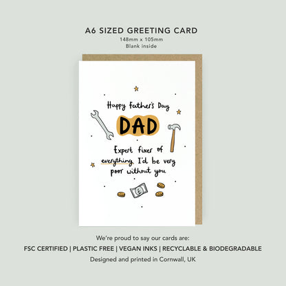 Expert Fixer Father's Day Card