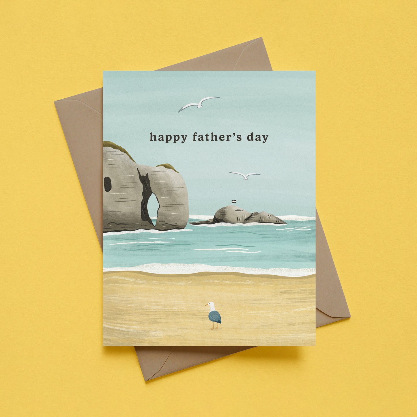 Happy Father's Day Cornwall Seascape Card