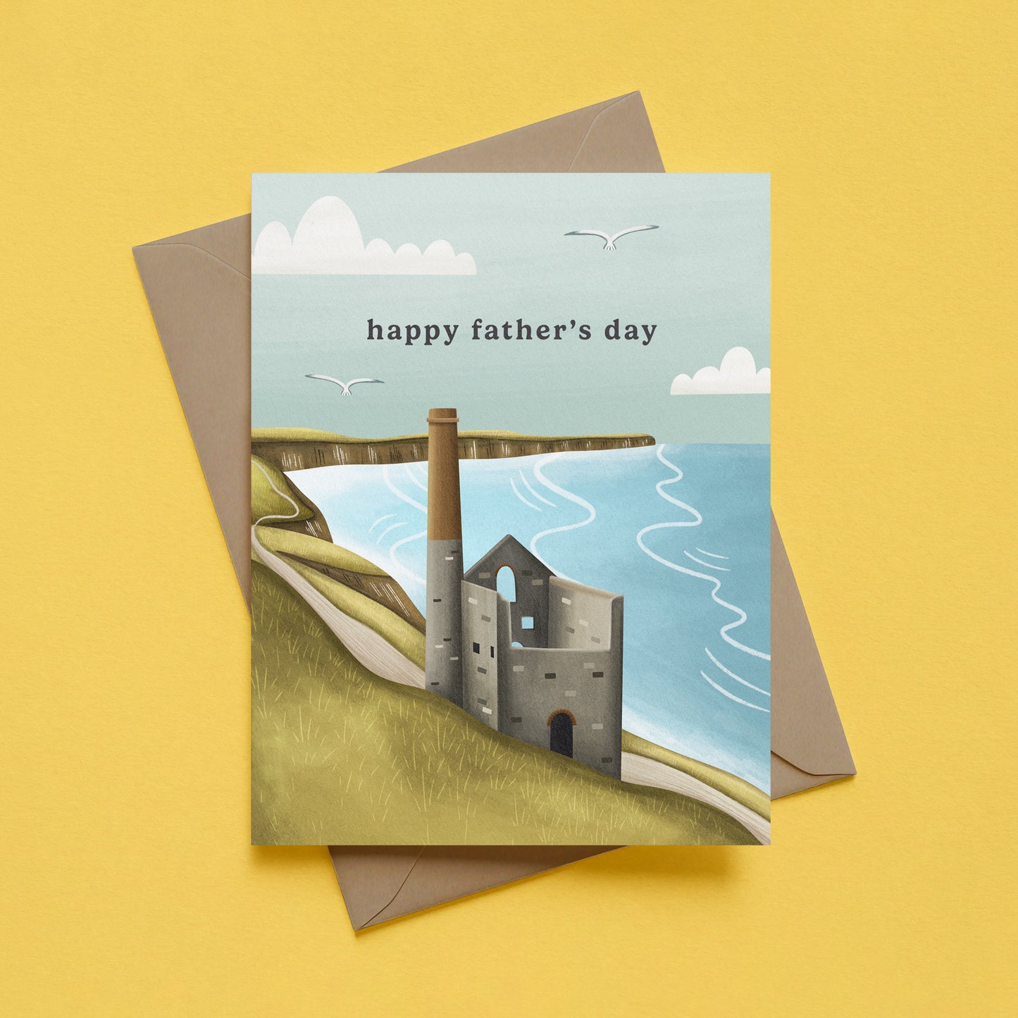 Happy Father's Day Cornwall Landscape Card