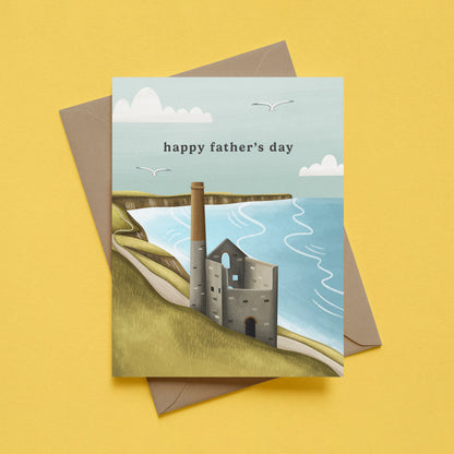 Happy Father's Day Cornwall Landscape Card