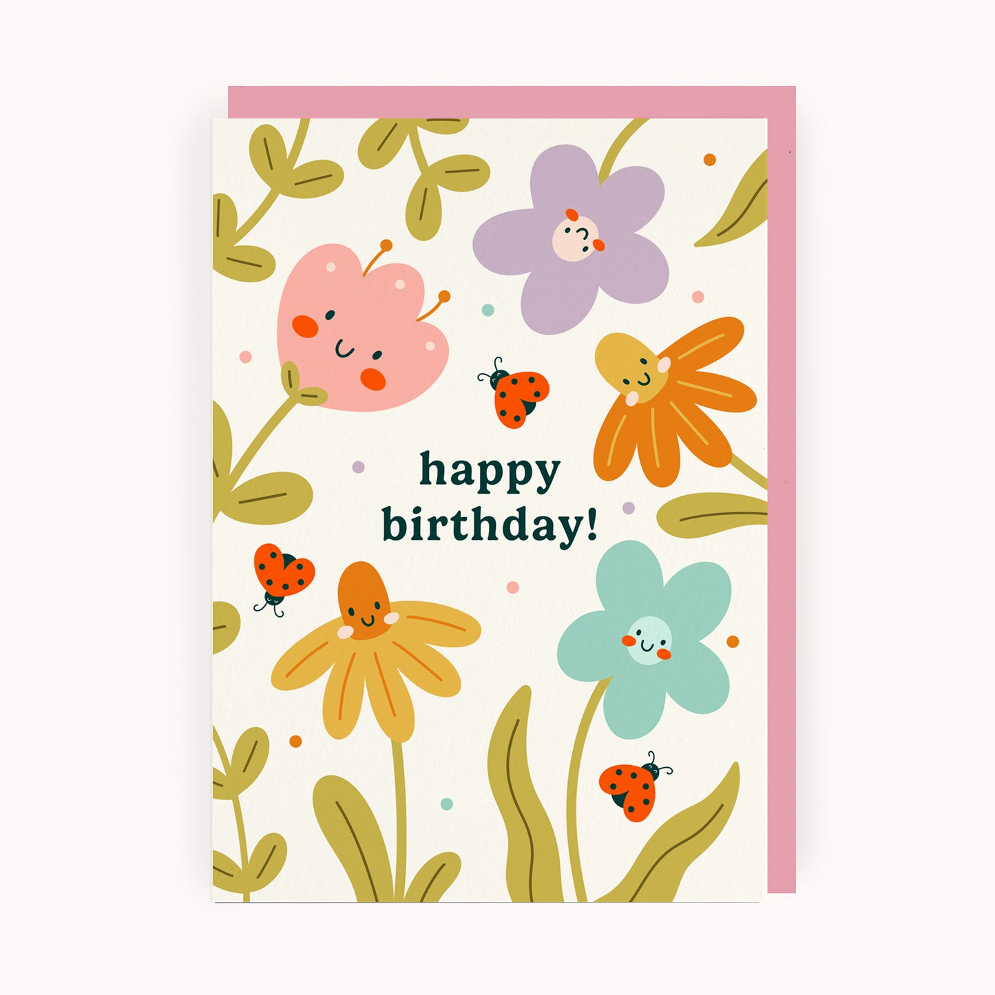 Smiling Flowers Birthday Card