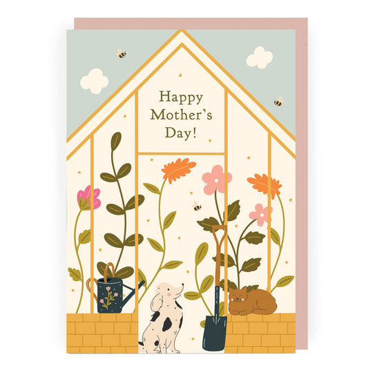 Greenhouse mother's day card for gardening or plant loving mum's or nan's by Abbie Imagine
