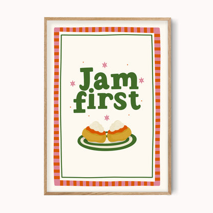 Jam First - Cornish Cream Tea Print