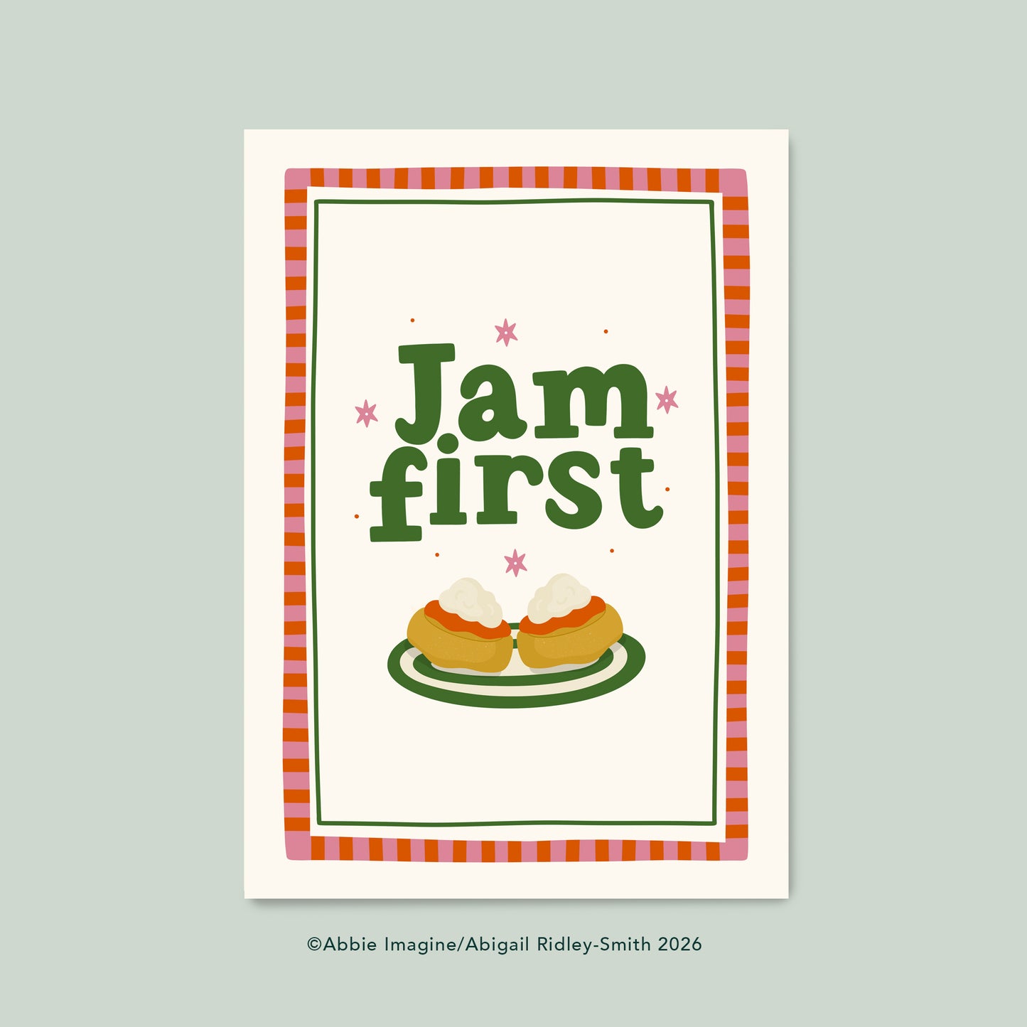 Jam First - Cornish Cream Tea Print