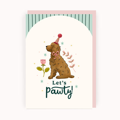 Let's Pawty Dog Birthday Card