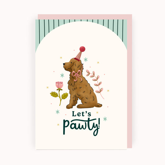 Let's Pawty Dog Birthday Card