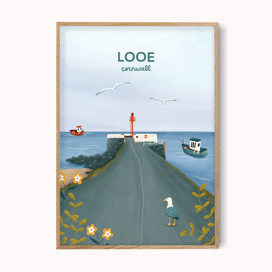 Banjo Pier Illustrated Print