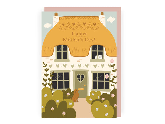Thatched Cottage Pretty Mother's Day Card by Abbie Imagine