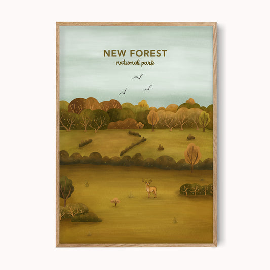 Countryside Stag Illustrated Print