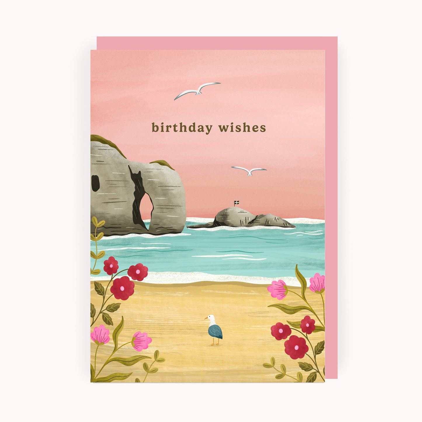 Birthday Wishes Cornwall Seascape Card