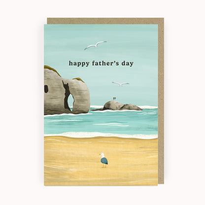 Happy Father's Day Cornwall Seascape Card