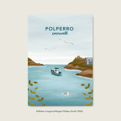 Polperro Illustrated Print