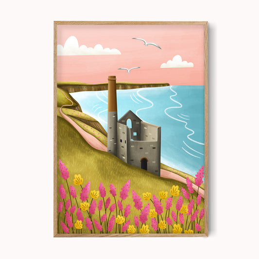 Wheal Coates Illustrated Print