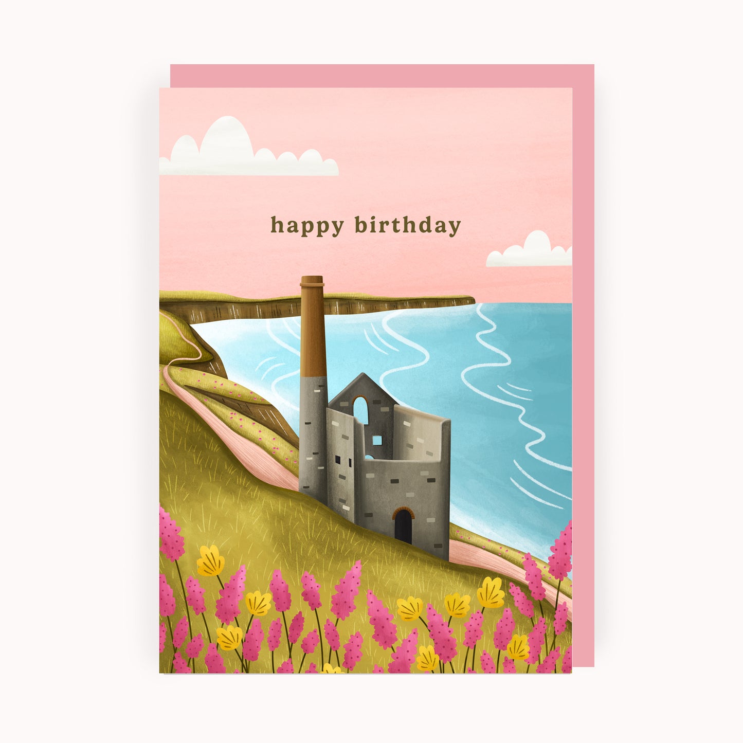 Happy Birthday Cornwall Landscape Card