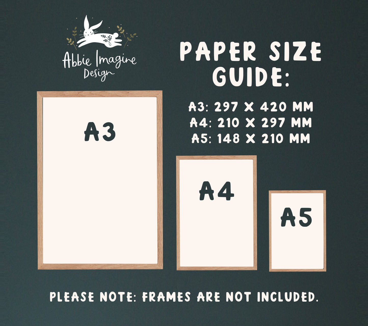 Print sizes by Abbie Imagine