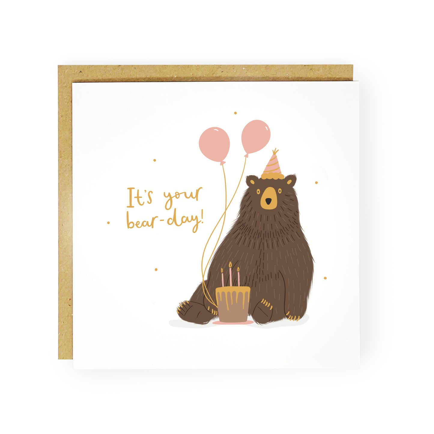 It's your bear-day funny pun birthday card by abbie imagine