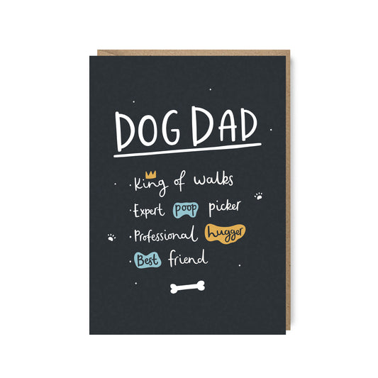 Dog dad funny father's day card by Abbie Imagine