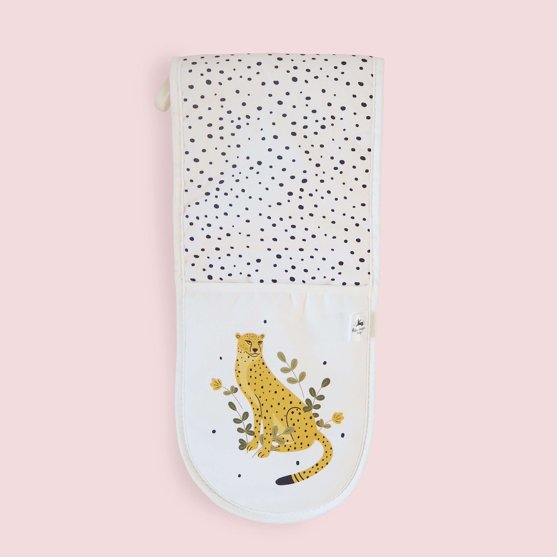 Cheetah spotty double oven gloves by Abbie Imagine