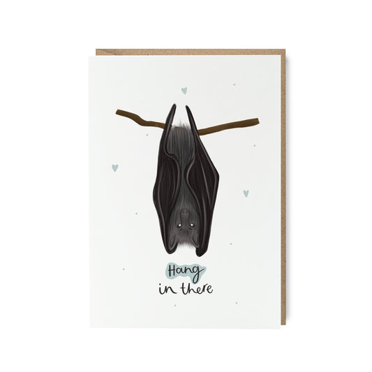 Hang in there sympathy card with a bat from Abbie Imagine
