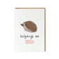 Hedgehugs and kisses hedgehog love card by Abbie Imagine