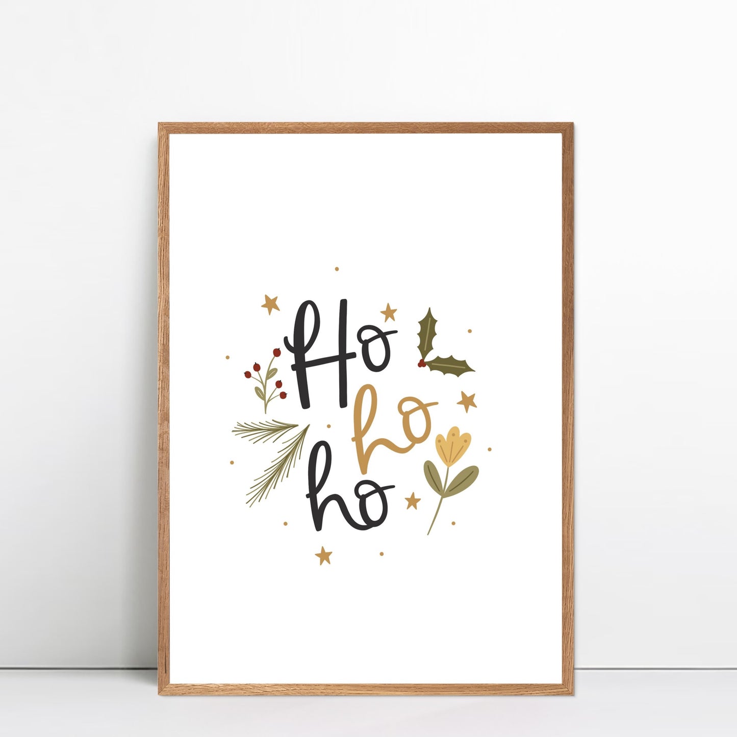 Ho Ho Ho Christmas Decor Print by Abbie Imagine