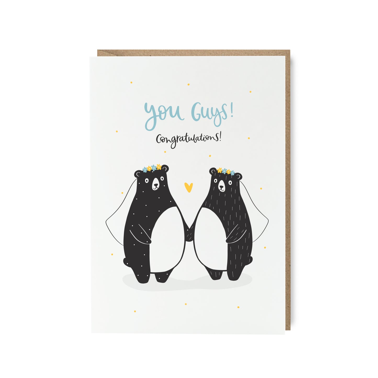 Mrs and mrs bears wedding engagement card by abbie imagine