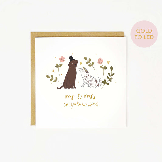 Mr and Mrs Wedding Card seconds sale by Abbie Imagine