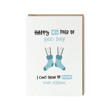 New pair of socks day funny card for dad for father's day by abbie imagine