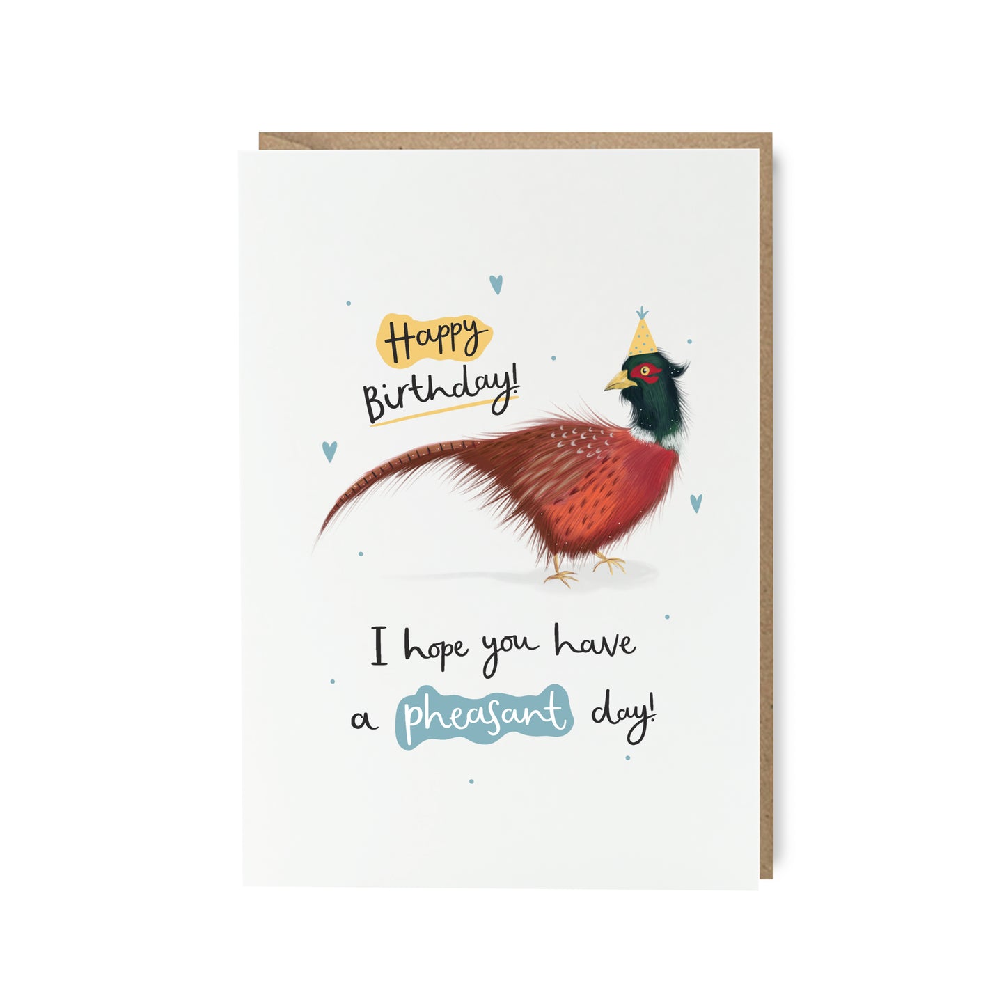 Pheasant day funny pun birthday card by abbie imagine