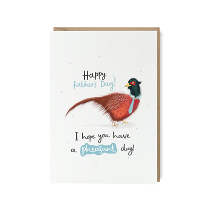 Pheasant day funny pun father's day card by Abbie Imagine