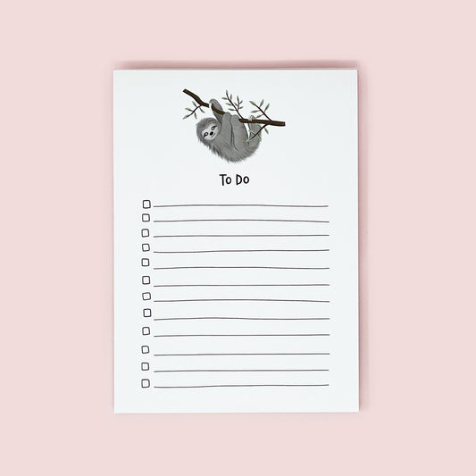 Sloth A6 to do notepad by Abbie Imagine