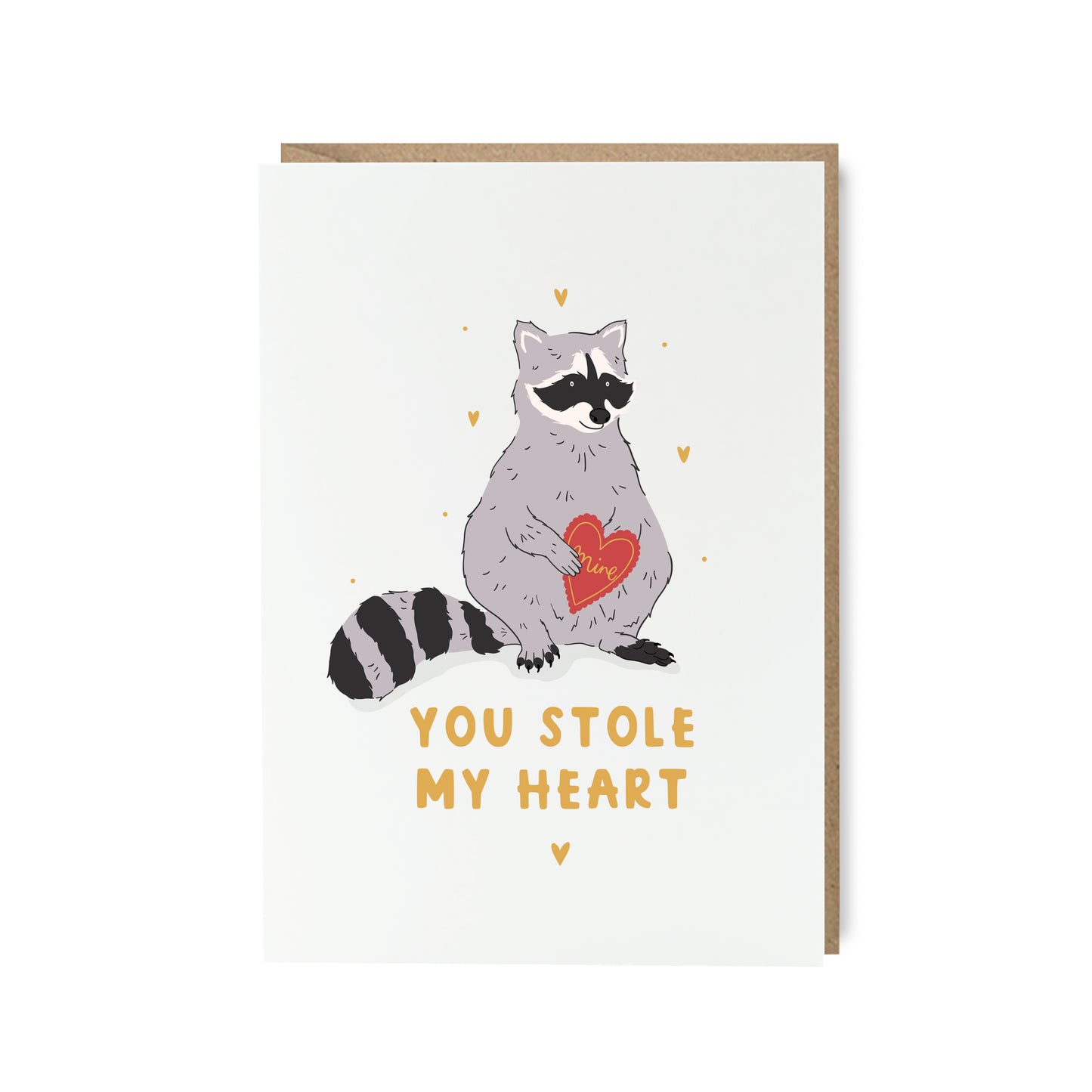 You stole my heart raccoon love anniversary card by abbie imagine
