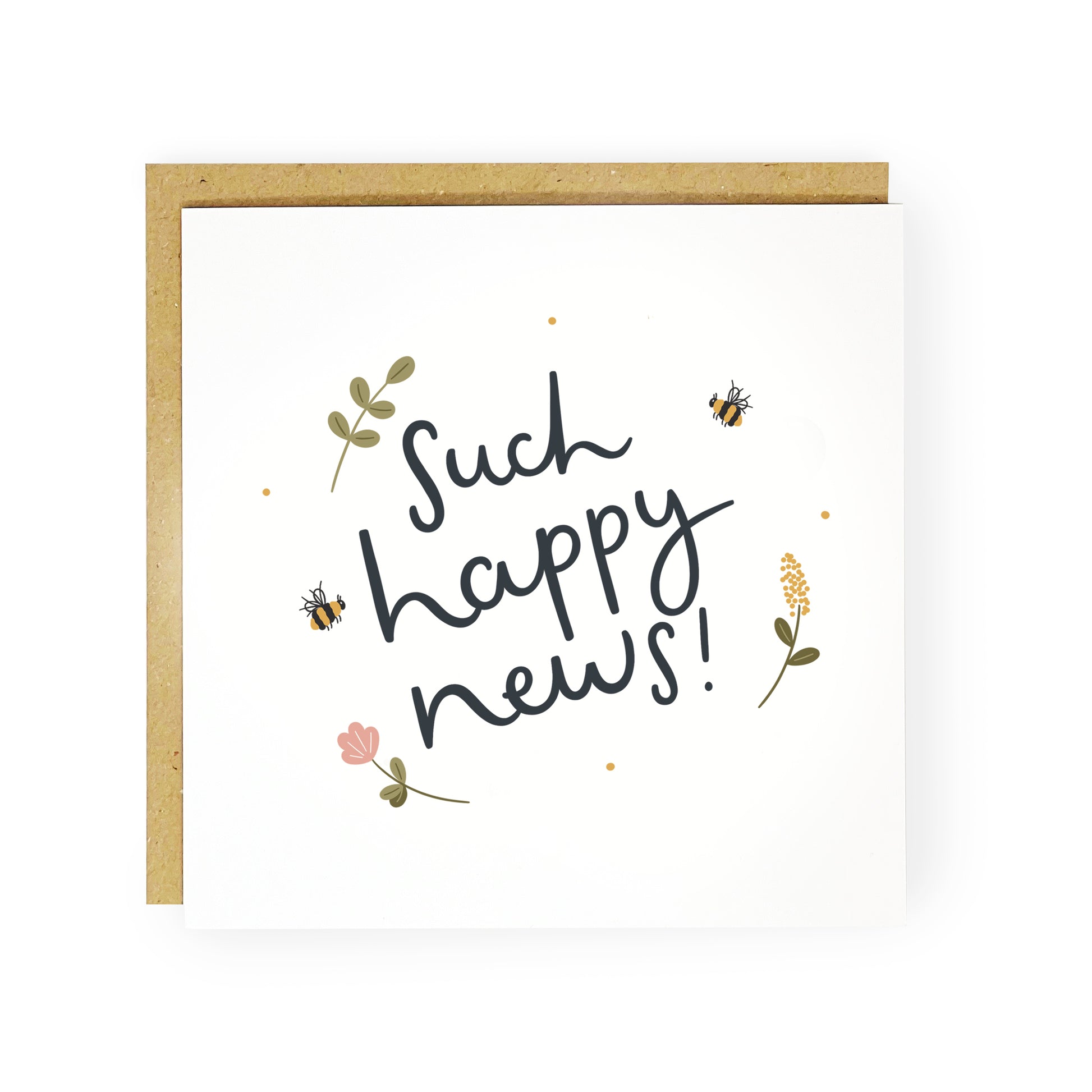 Such happy news congratulations card for new baby or engagement by abbie imagine