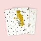 Set of tea towels by Abbie Imagine including polka dot cheetah, bees and moons