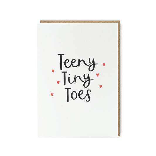 Teeny tiny toes new baby card by Abbie Imagine